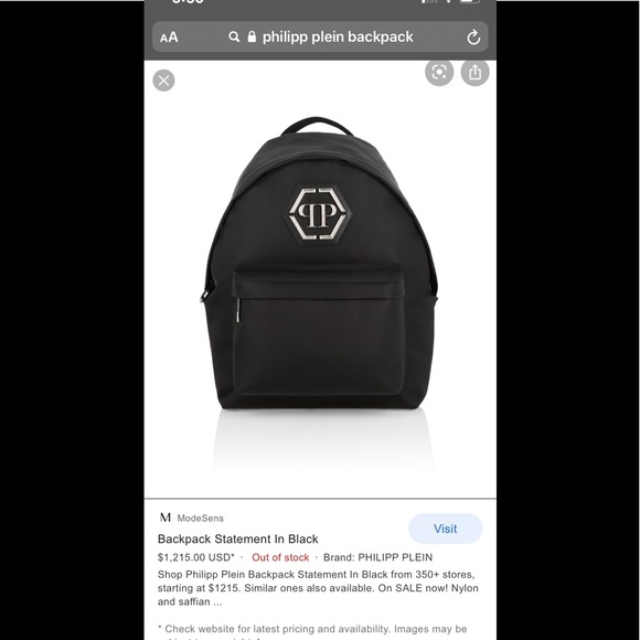 UNISEX Philipp Plein backpack saffiano leather - Picture 2 of 11